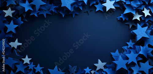 Obraz na płótnie abstract blue background with stars w salonie