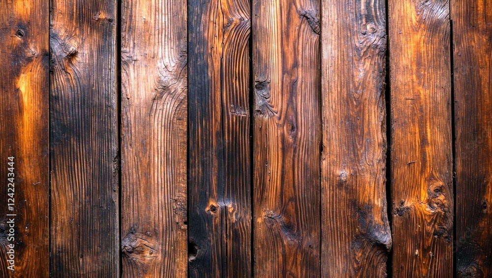 Rustic wooden planks showcasing rich textures and tones Rustic wooden planks showcasing rich textures and tones