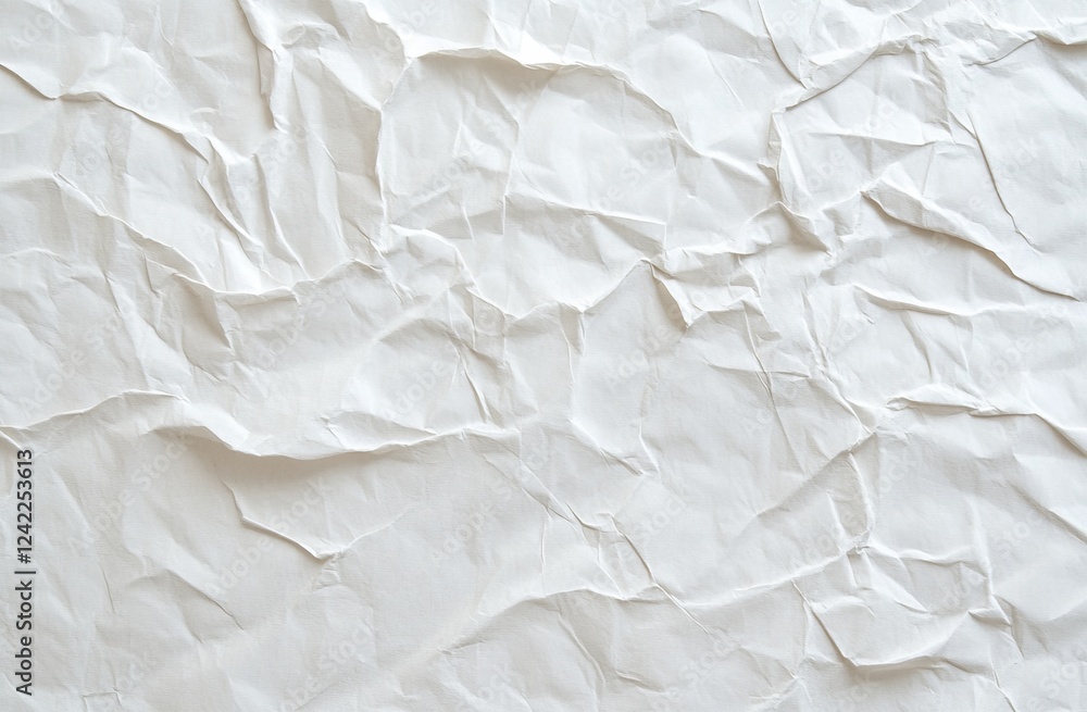 Crumpled White Paper Texture Background Crumpled White Paper Texture Background