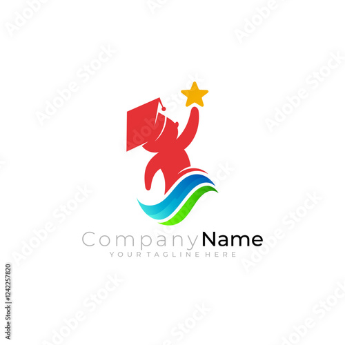 icon of a student who is trying to reach the stars