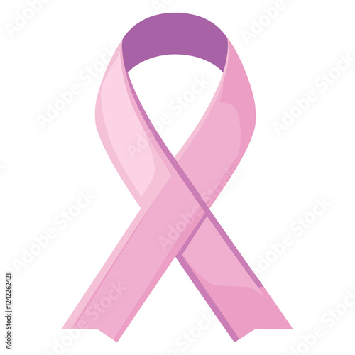 Pink cancer ribbon illustration symbol art vector