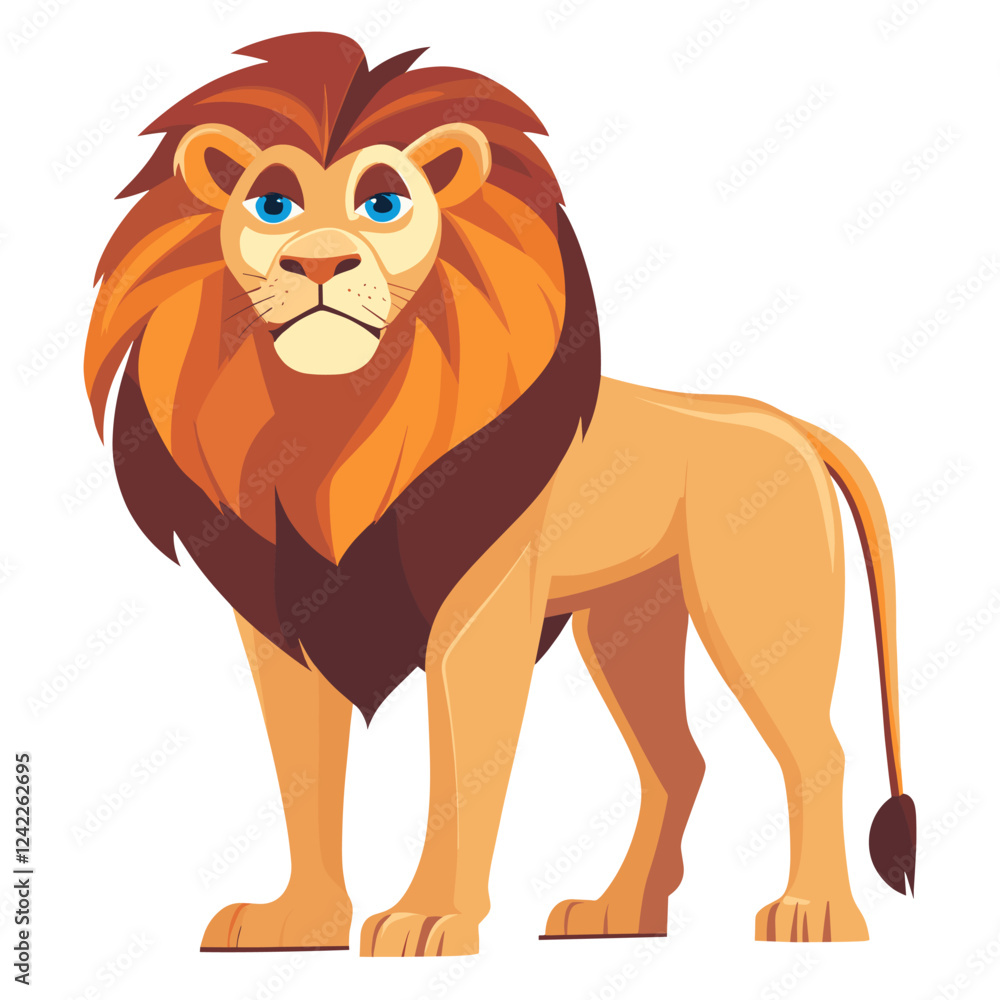 Fototapeta premium Lion illustration wildlife animal vector