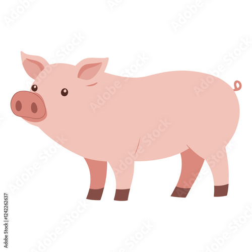 Pig illustration animal children's vector