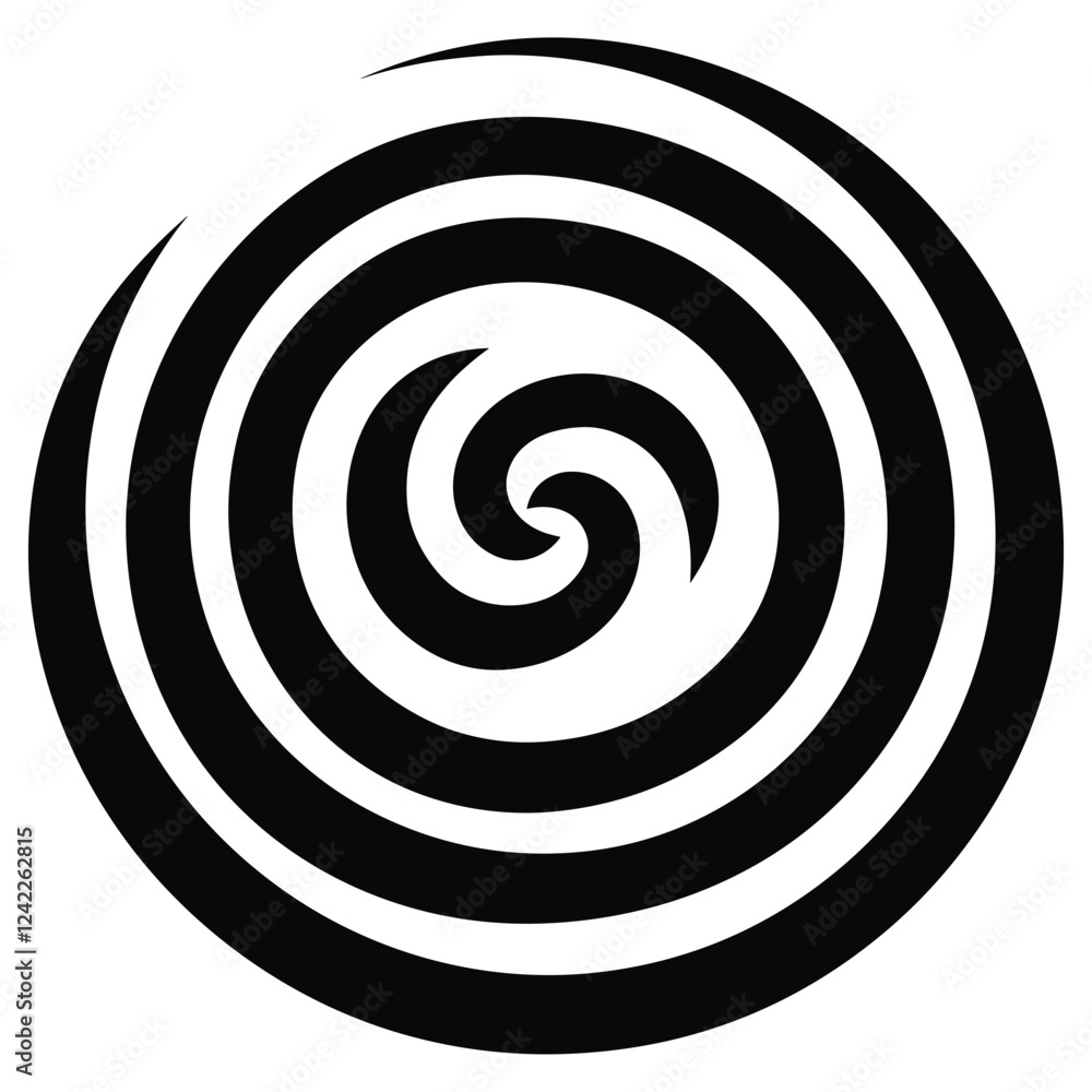 Spiral elements icon spiral design black vector Spiral elements icon spiral design black vector