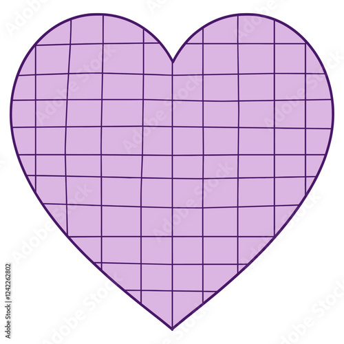 Purple heart icon pattern grid grid pattern vector