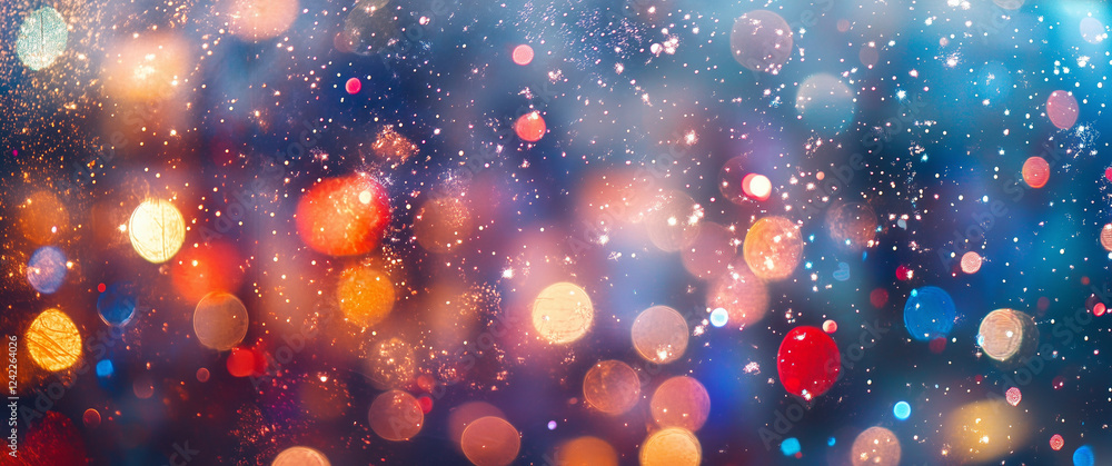 4th july festive firework lights background