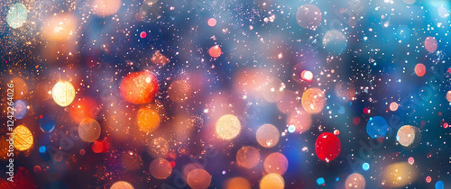 4th july festive firework lights background