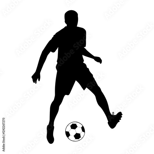 Football player silhouette illustration athletic vector