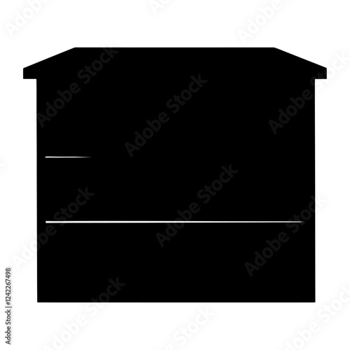 Dresser silhouette furniture simple vector