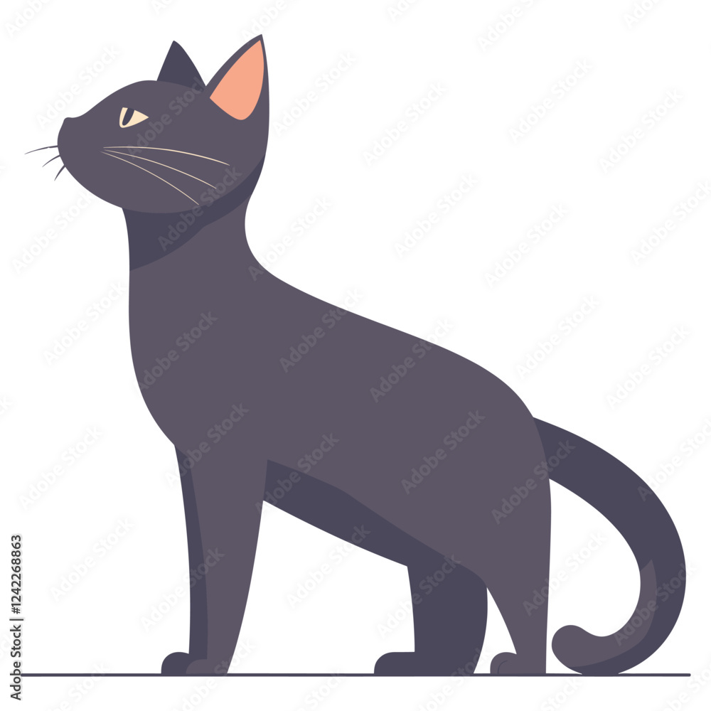 Obraz premium Cat illustration pet art vector
