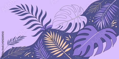 tropical leaves background	