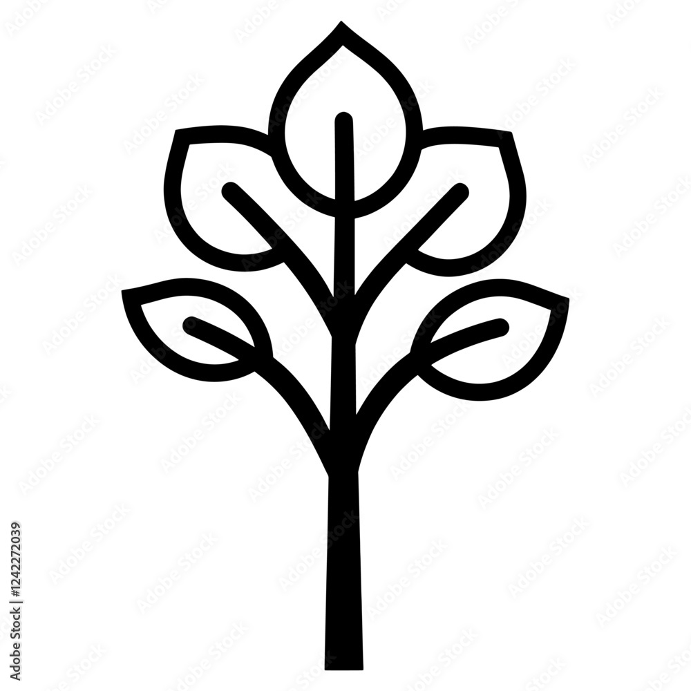 Tree minimalist symbol design vector Tree minimalist symbol design vector