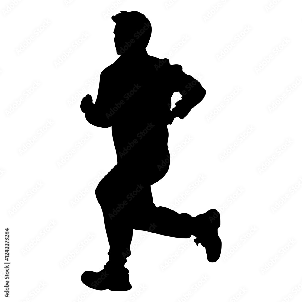 Man running silhouette illustration person vector Man running silhouette illustration person vector