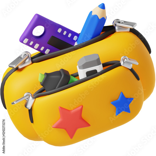 Pencil Case 3D Icon