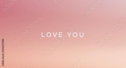 A creative design featuring a minimalist design featuring the phrase love you 