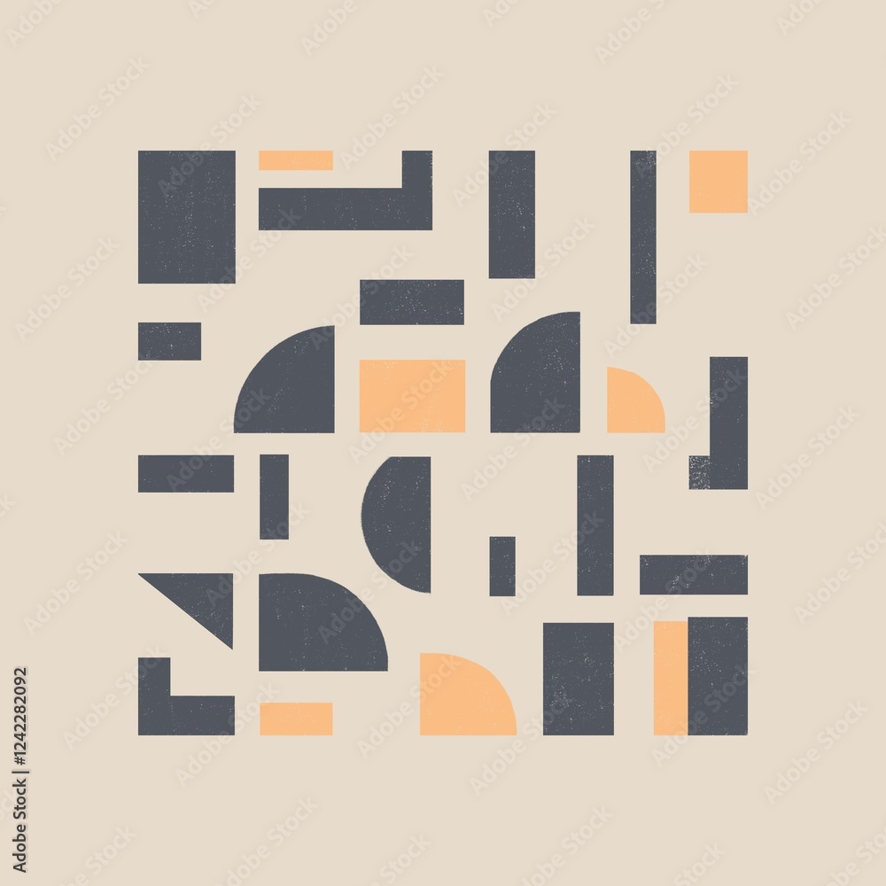Abstract Geometric Pattern in Neutral Tones Abstract Geometric Pattern in Neutral Tones