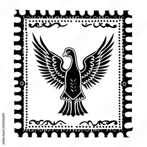 Illustration postage retro stamp vector