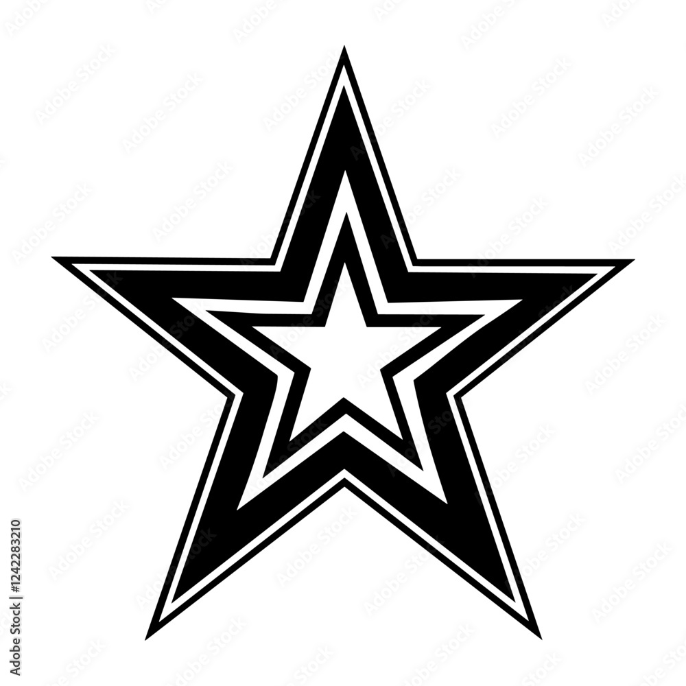 Star icon illustration graphic black vector Star icon illustration graphic black vector