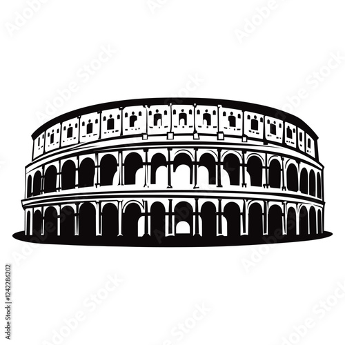 Colosseum linear architecture illustration colosseum vector