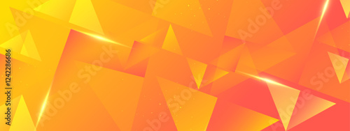 Vibrant yellow and orange gradient geometric background ideal for presentations, invitations, and website designs
