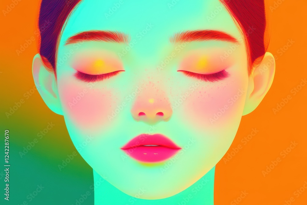 A Stunningly Graceful Portrait of a Peaceful Woman with Captivatingly Expressive Eyes and Gentle Emotions A Stunningly Graceful Portrait of a Peaceful Woman with Captivatingly Expressive Eyes and Gentle Emotions