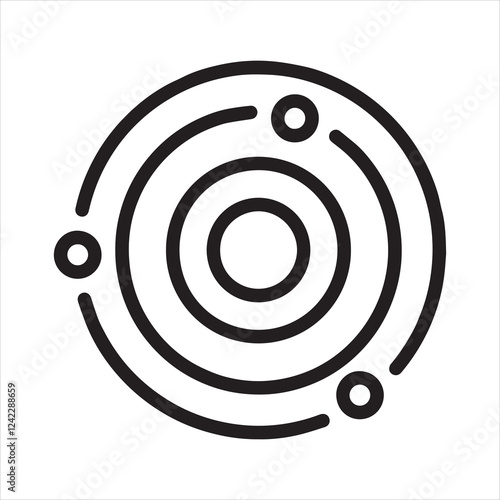Space galaxy icon vector art illustration.