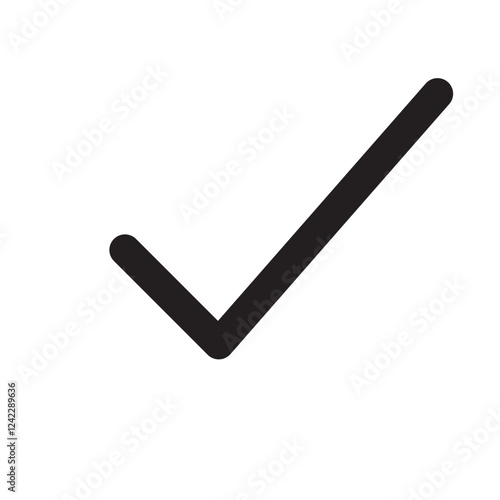check mark on white
