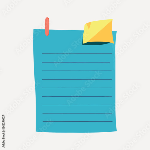 Cute paper notes illustration vector