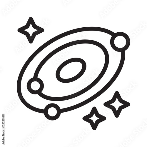 Space galaxy icon vector art illustration.