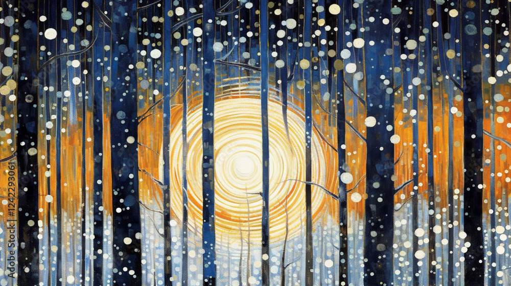 Fototapeta premium a snowy winter night