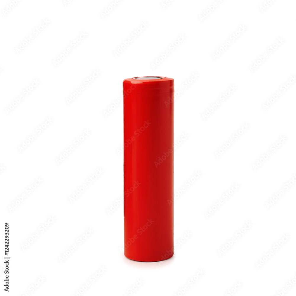Red AA alkaline battery isolated on white Red AA alkaline battery isolated on white