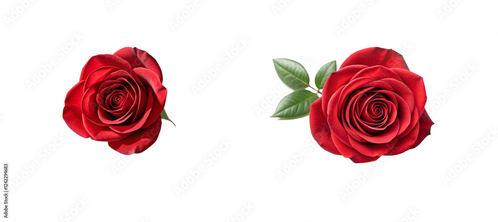 Rose Collection on Transparent Background, Elegant Flower, Romantic Floral Accent Rose Collection on Transparent Background, Elegant Flower, Romantic Floral Accent