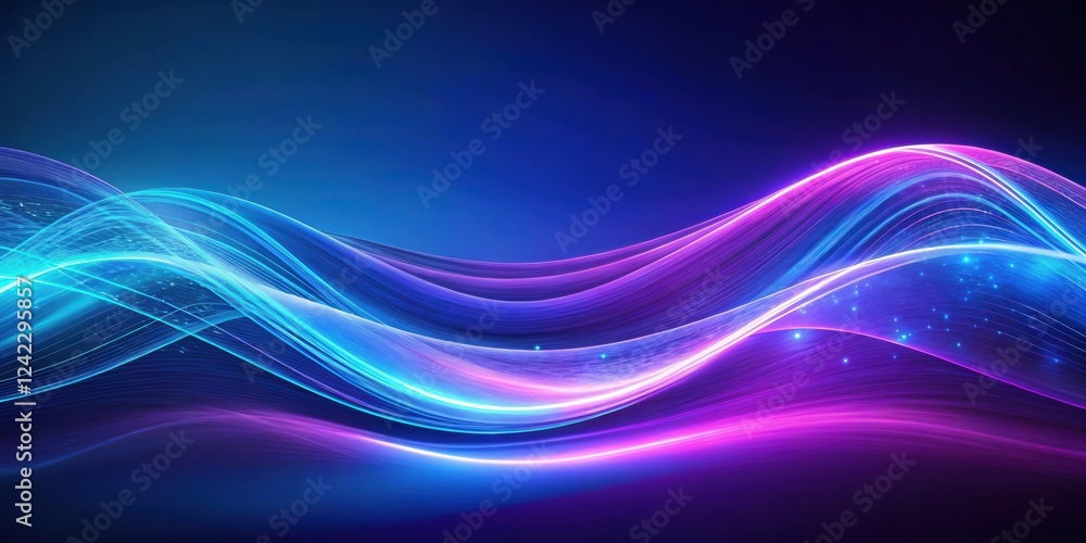 Abstract digital wave in cobalt blue and moody violet with a futuristic feel, abstract, digital, wave Abstract digital wave in cobalt blue and moody violet with a futuristic feel, abstract, digital, wave