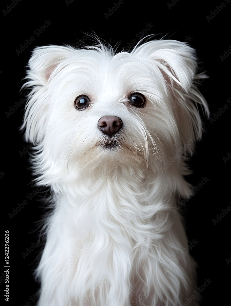 Portrait of a lovely white dog Portrait of a lovely white dog