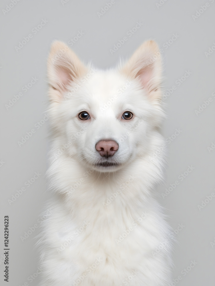 Portrait of a lovely white dog Portrait of a lovely white dog