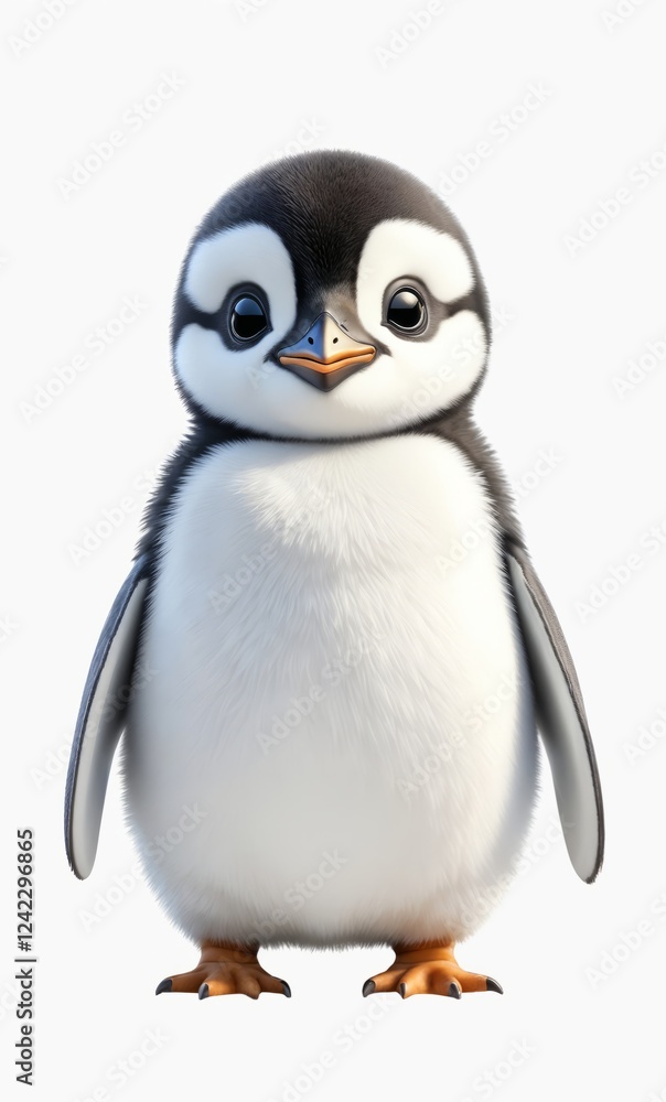 Obraz premium Penguin on white background