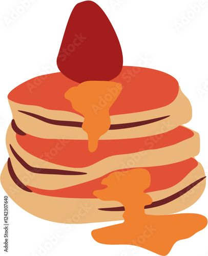 pancake breakfast Illustration