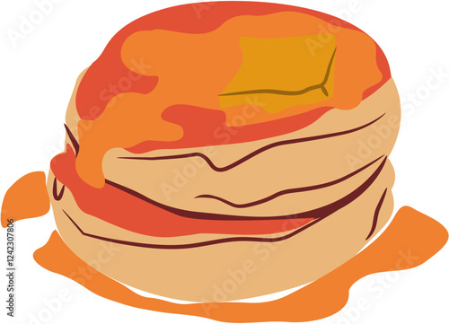 pancake breakfast Illustration