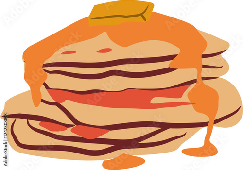 pancake breakfast Illustration