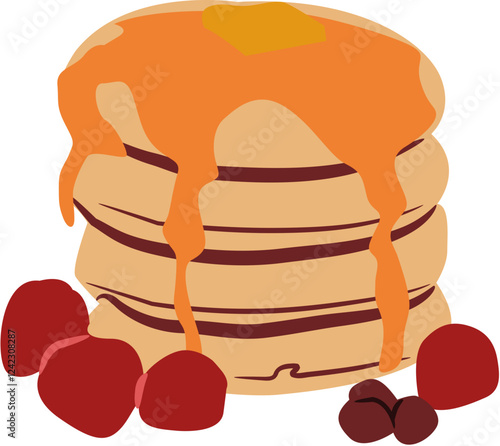 pancake breakfast Illustration