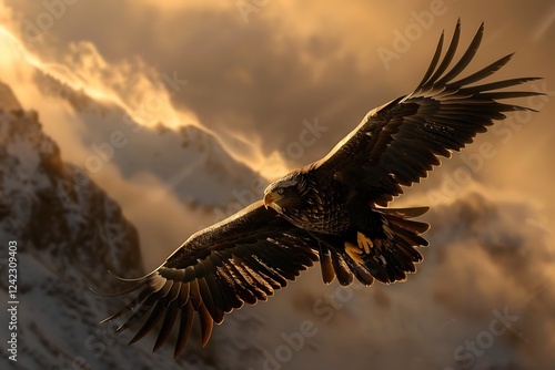 Wallpaper Mural A majeA majestic eagle soaring through a clear blue skystic eagle soaring through a clear blue sky Torontodigital.ca