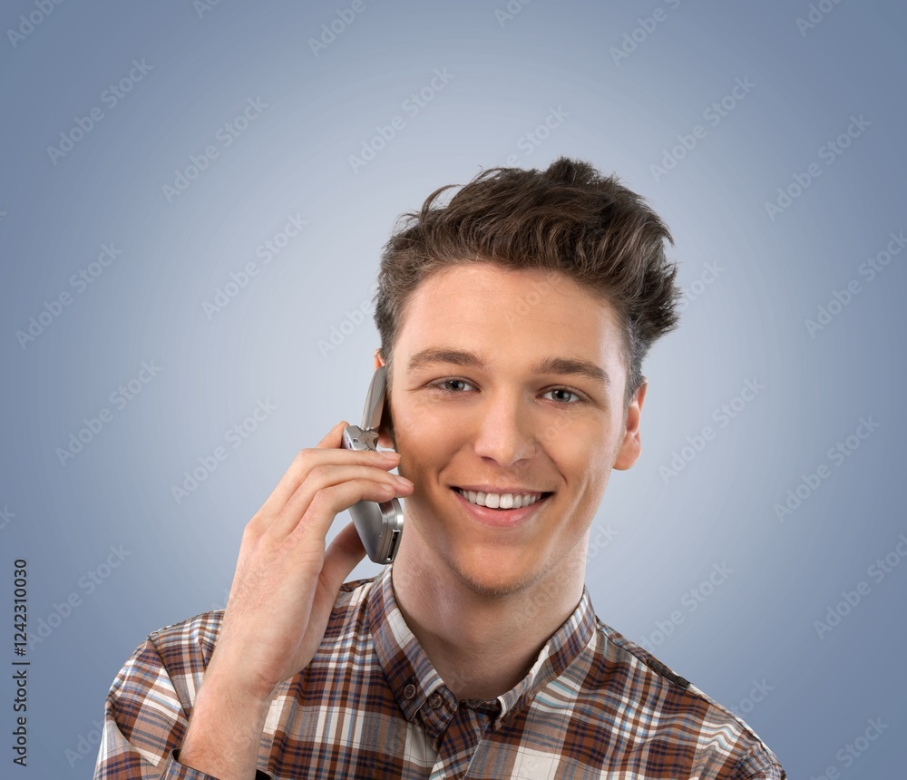 face and smile of happy young man posing face and smile of happy young man posing