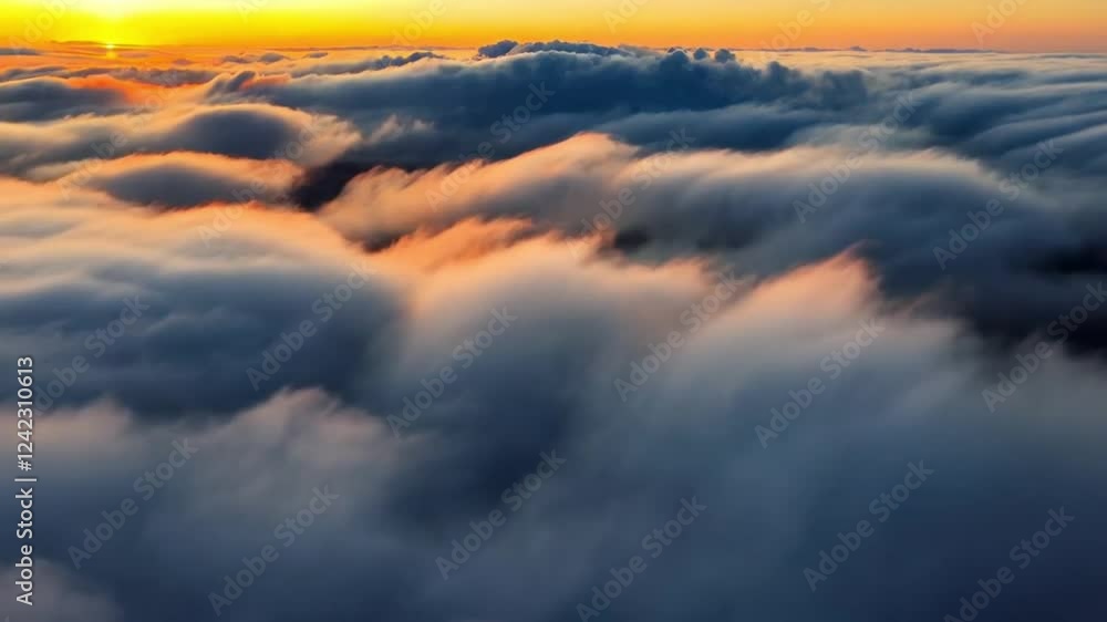 Sunrise and sunset over the mountains with clouds in the sky Sunrise and sunset over the mountains with clouds in the sky