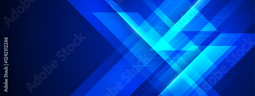 Blue stylish gradient geometric background ideal for modern presentations, technology-themed designs, and digital wallpapers