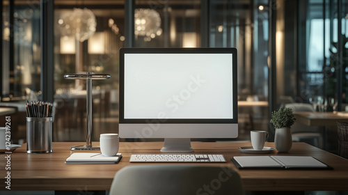 Wallpaper Mural Sleek Office Desk with Computer, Cups, and Notebooks. AI Generated Images

 Torontodigital.ca