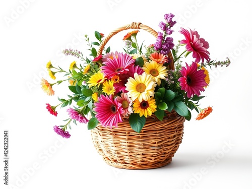 Floral Symphony on Woven Canvas