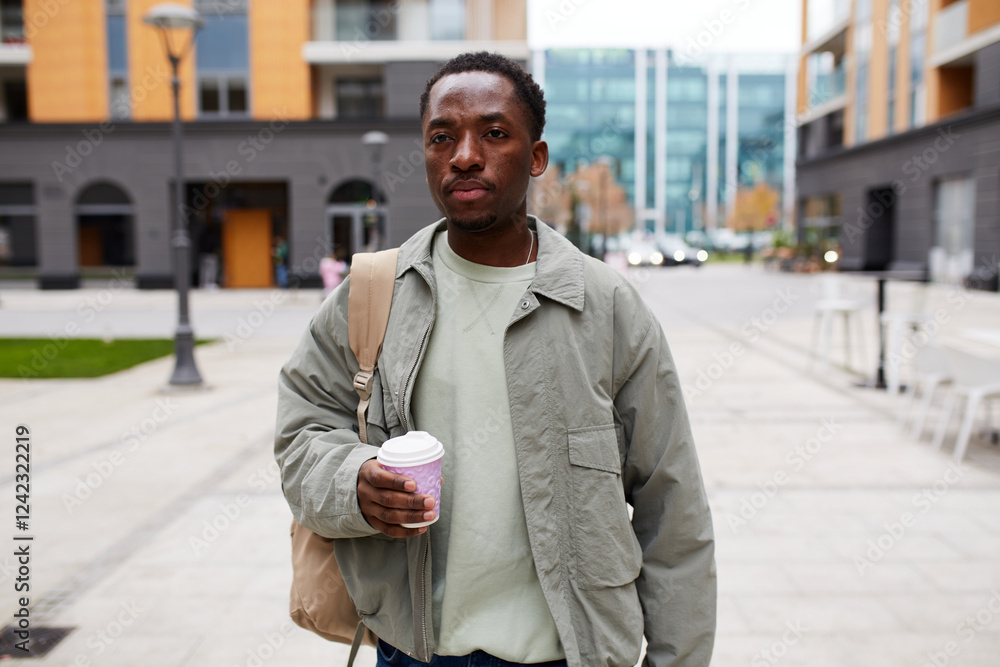 Man strolling through the city Man strolling through the city