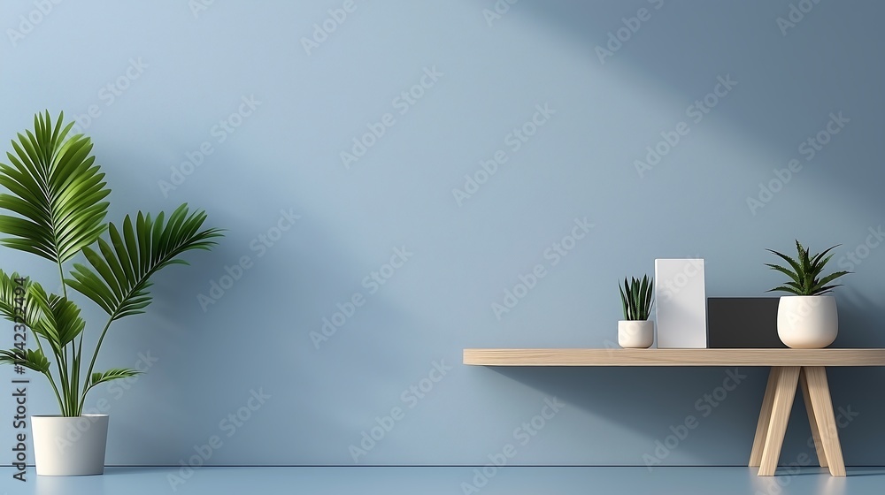 Elegant Blue Studio Table for Impactful Product Display and Online Ads Elegant Blue Studio Table for Impactful Product Display and Online Ads