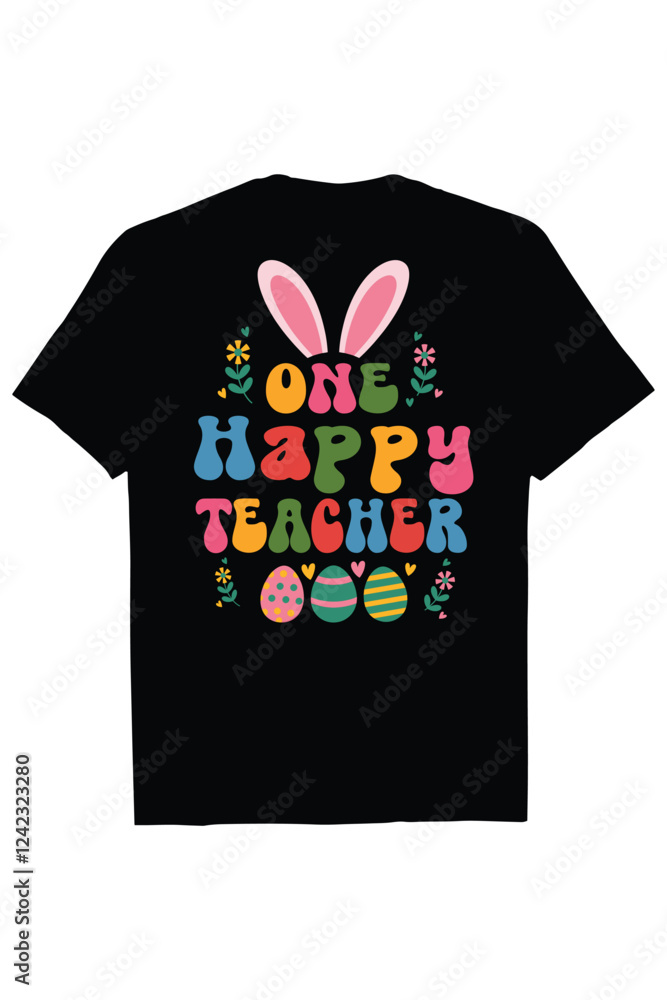 Happy Easter Blessings Bunny Ears Typography Design Happy Easter Blessings Bunny Ears Typography Design