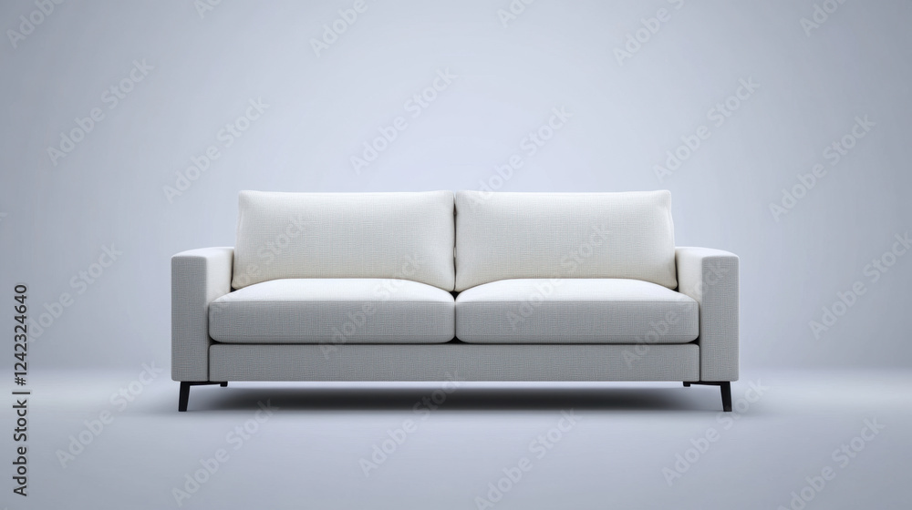 cozy white sofa with plush cushions, perfect for modern living spaces. Its minimalist design and soft texture create welcoming atmosphere cozy white sofa with plush cushions, perfect for modern living spaces. Its minimalist design and soft texture create welcoming atmosphere